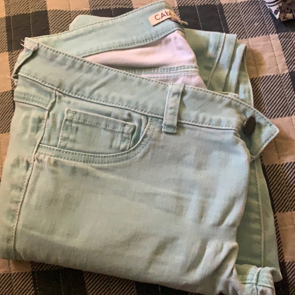 CAbi Jeans Turquoise Skinny Jeans Sz 6